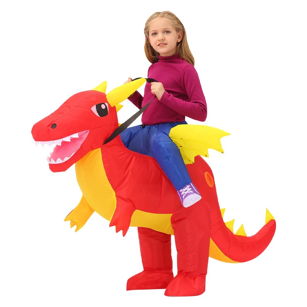 Inflatable dinosaur costume